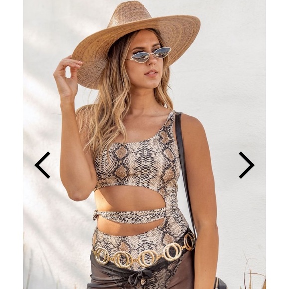 12th Tribe Tops - Wild N Raw Snakeskin Bodysuit from 12th Tribe